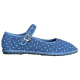 Ladies Leluya Denim Dot Mary Jane