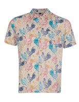 Men's Chicken Print Cuban Shirt