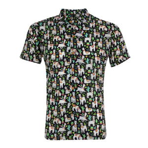 Men's Funky Llama Cuban Shirt