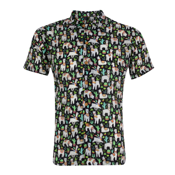 Men's Funky Llama Cuban Shirt