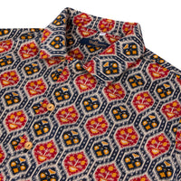 Men's Geometric Print Cuban Shirt