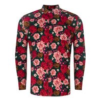 Men's Rose and Peonies Long Sleeve Shirt