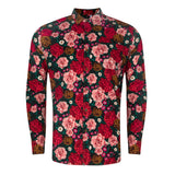 Men's Rose and Peonies Long Sleeve Shirt