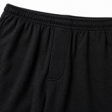 Men's Shorts Black Waffle