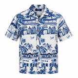 Men’s Cuban Blue Costa Rica short sleeve Cuban shirt