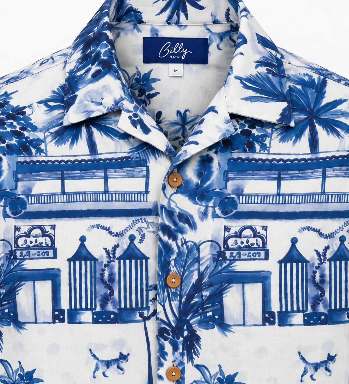Men’s Cuban Blue Costa Rica short sleeve Cuban shirt, photo 2