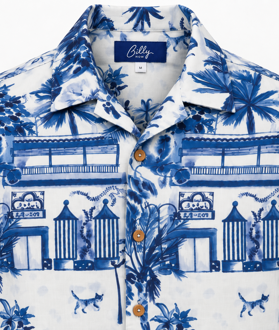 Men’s Cuban Blue Costa Rica short sleeve Cuban shirt, photo 2