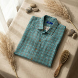 Men's Cuban Blue/Orange Check
