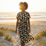 Ladies Sogo Dress Black Daisies