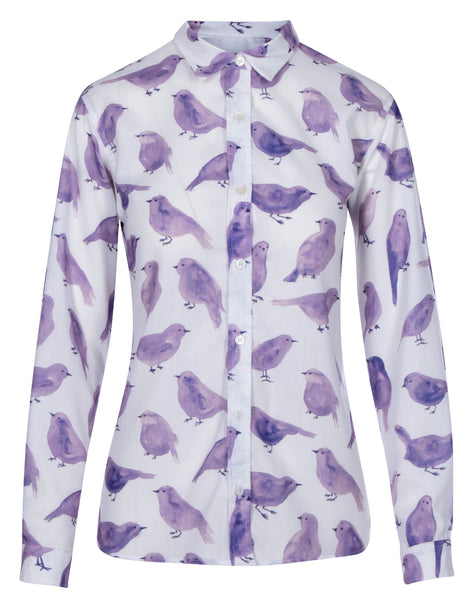 Ladies Purple Bird Shirt