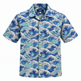 Men's Cuban Great Wave short sleeve Cuban shirt