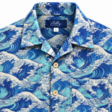 Men's Cuban Great Wave short sleeve Cuban shirt, photo 2