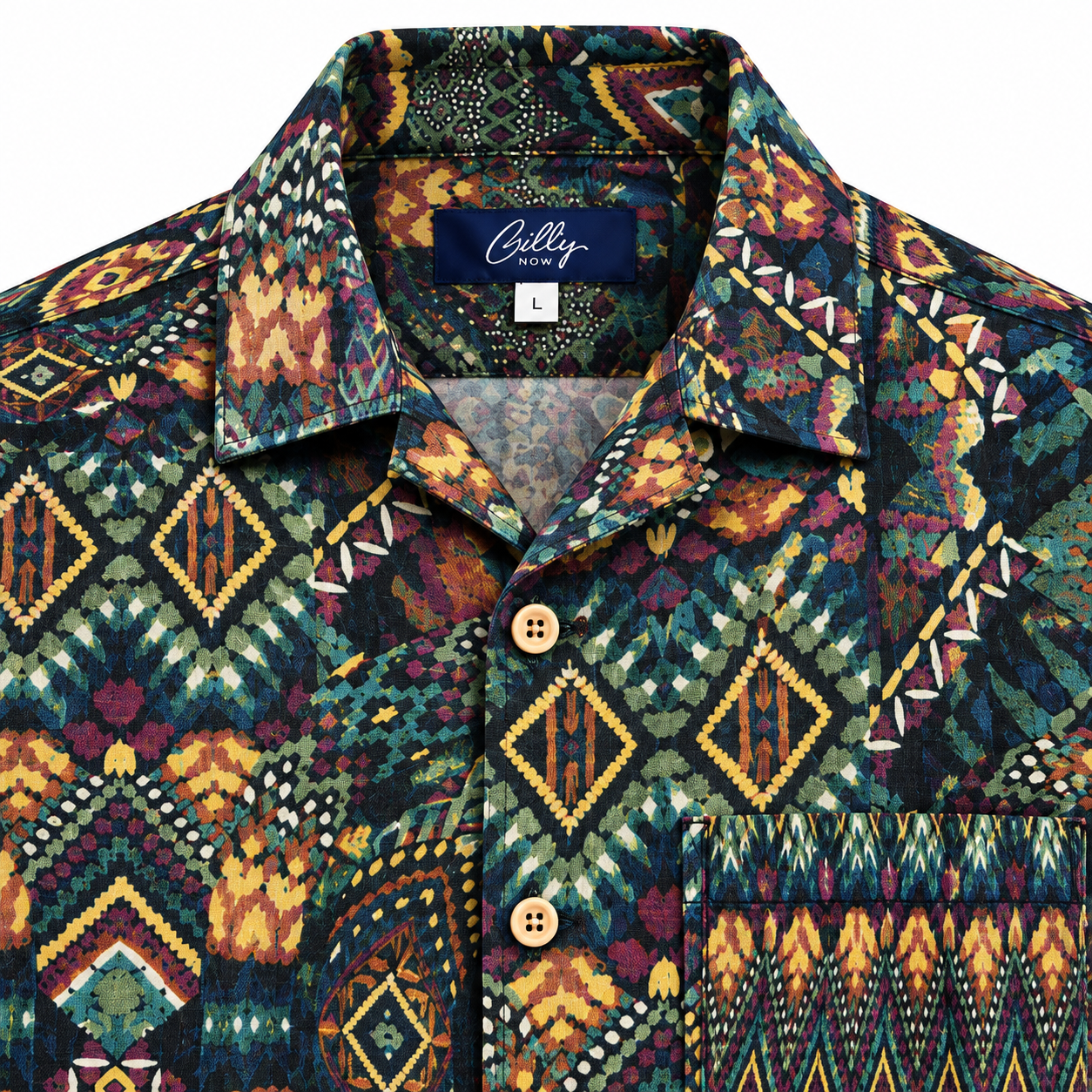 Men's Cuban Wanderlust short sleeve Cuban shirt, photo 2