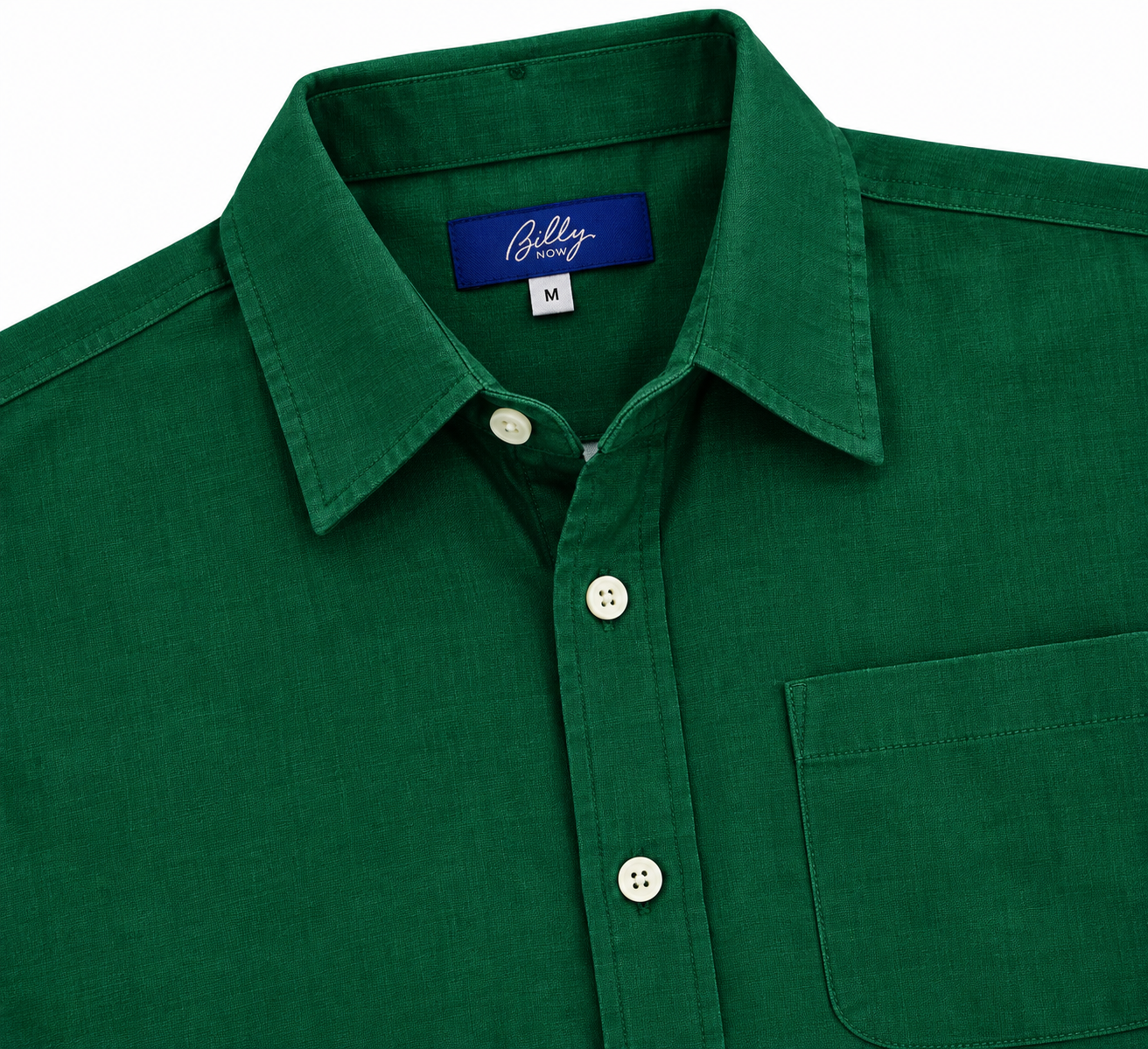 Men's Exodus Emerald Linen long sleeve shirt, photo 2