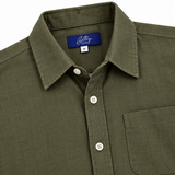 Men's Exodus Olive Linen long sleeve shirt, photo 2