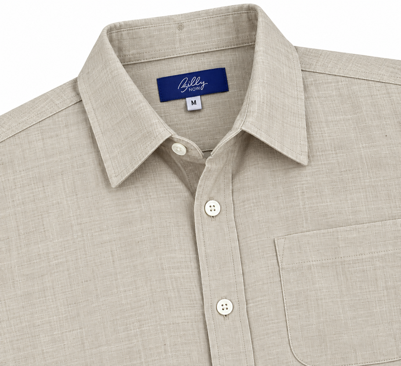 Men's Exodus Oatmeal Linen long sleeve shirt, photo 2