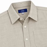 Men's Exodus Oatmeal Linen long sleeve shirt, photo 2