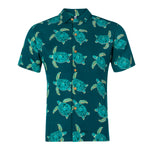 Men's Turquoise Turtle Cuban Shirt