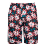 Men Shorts-Black Hibiscus