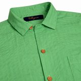 Men’s Cuban Green Seersucker Stripe