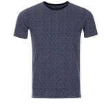 Indigo melange shark print t-shirt
