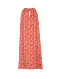 Ladies Sandy Dress - Coral Ginkgo Leaf Print
