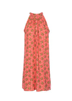 Ladies Sandy Dress - Coral Ginkgo Leaf Print