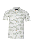 White and Green Retro Car Cuban